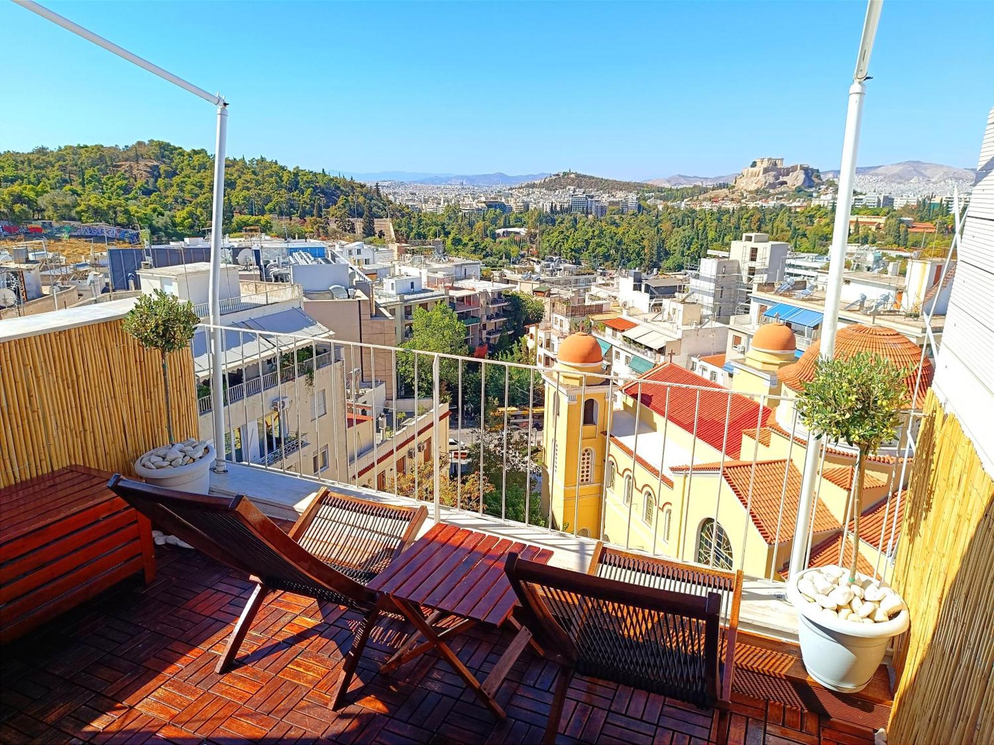 Ferienwohnung Penthouse With Acropolis View Athen Exterior foto