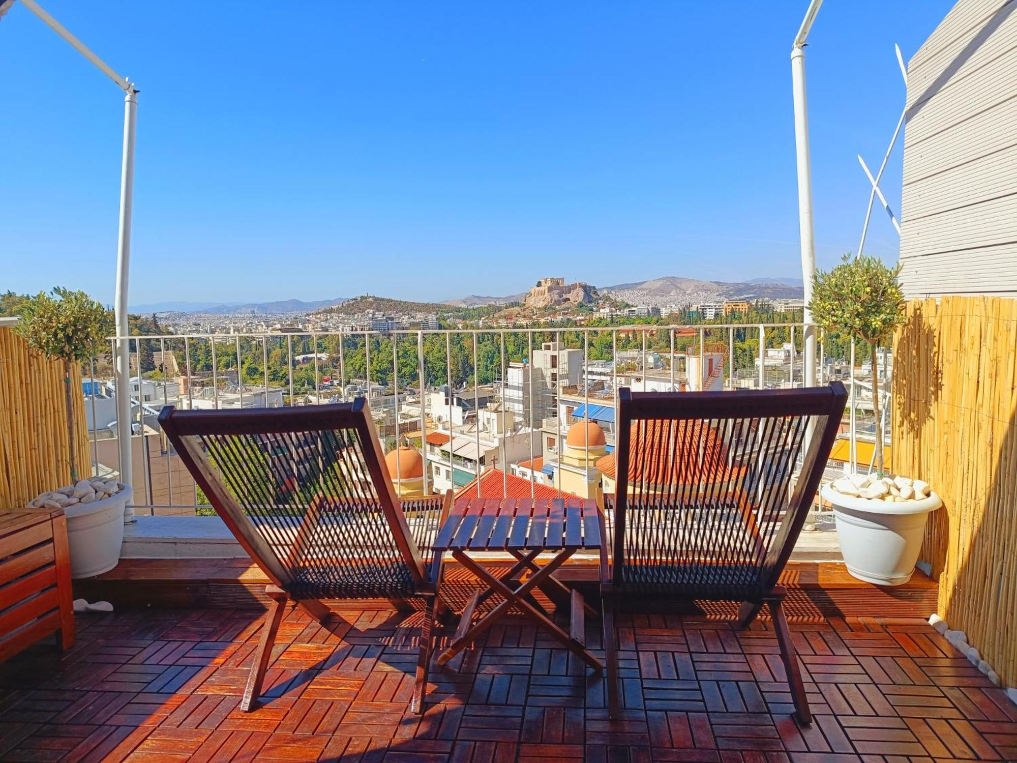 Ferienwohnung Penthouse With Acropolis View Athen Exterior foto